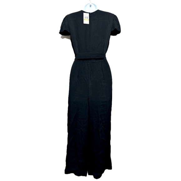Michael Kors Black Crepe Belted Jumpsuit Size 4 - Picture 4 of 5